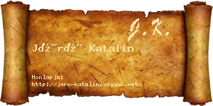 Járó Katalin névjegykártya